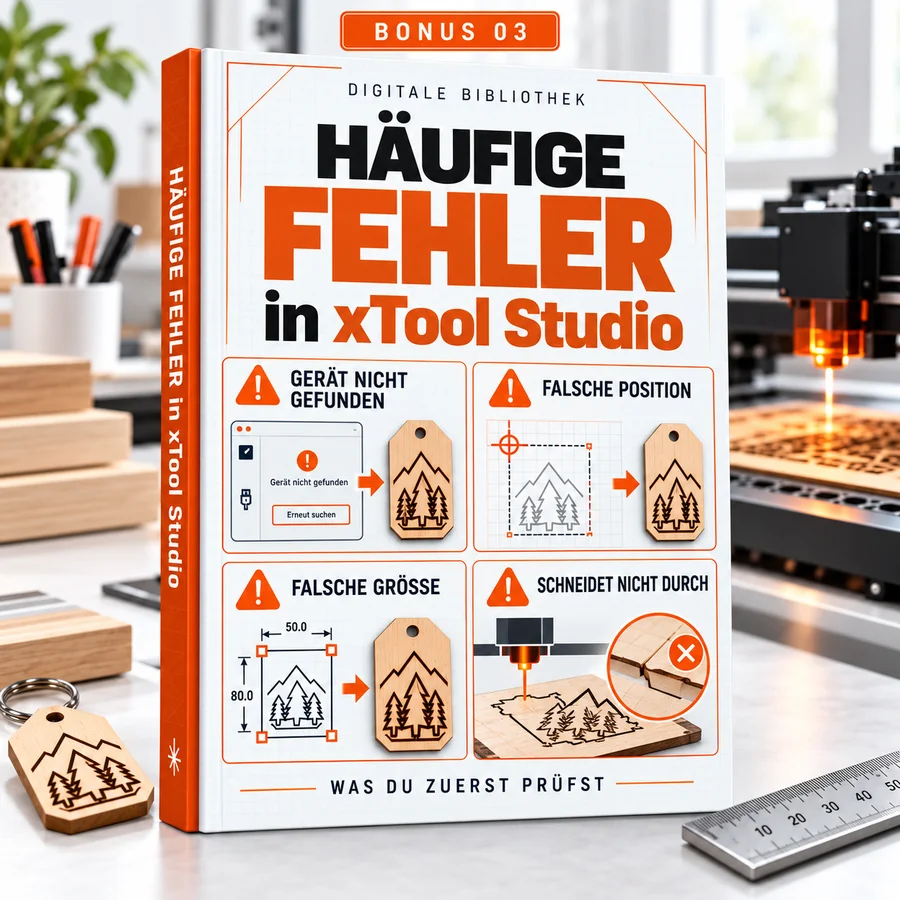 Bonus 3: Häufige Fehler in xTool Studio