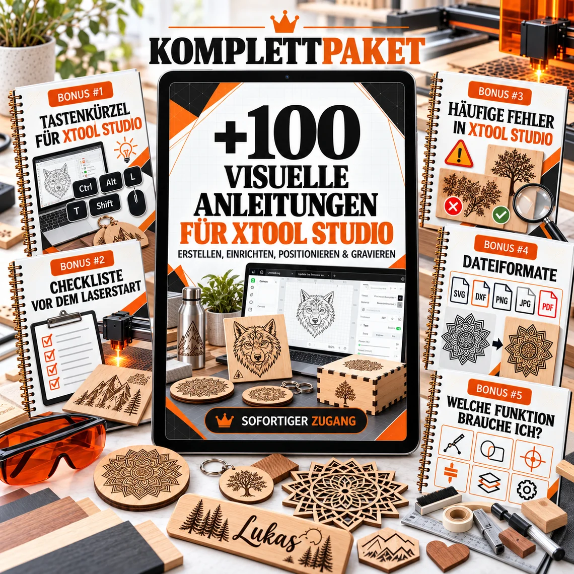 Alle Anleitungen und Boni für xTool Studio
